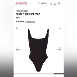SKIMS Fits Everybody Black Bodysuit